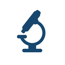 Icon of microscope representing science and research